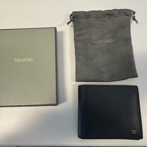 Tom Ford Dark Gray Leather Wallet
